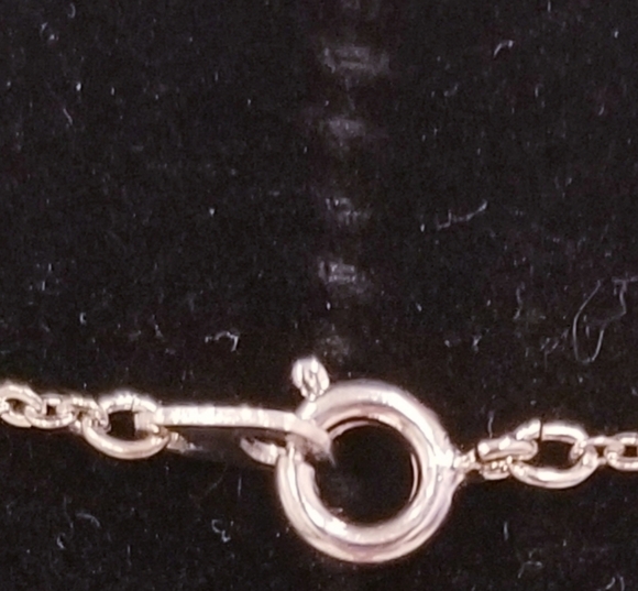 Vintage Hand Engraved Pewter Necklace Of Old Faithful. 18" Long - Picture 4 of 4